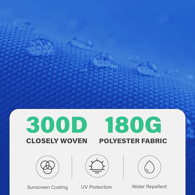 JEAREY 9 ft Patio Umbrella Replacement Canopy for 8 Ribs, Table Market Yard Umbrella Replacement Top Cover-Royal Blue (Canopy Only)