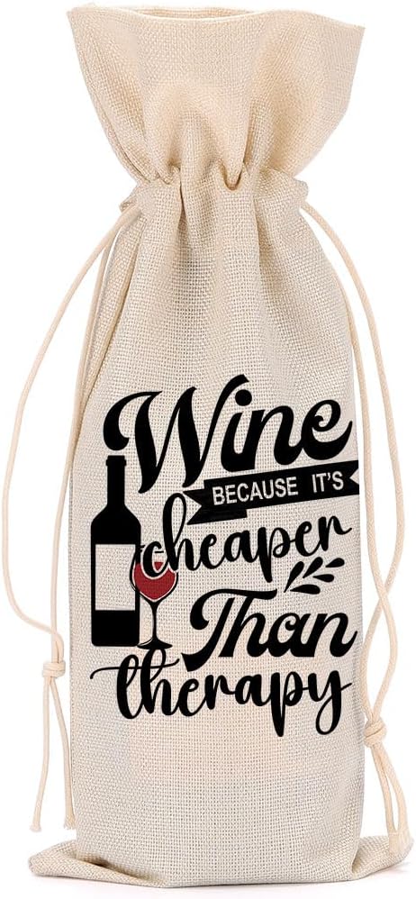 Funny Wine Quotes Wine Bag Wine Tasting Party Supplies for Wine Lovers Women Men Bridemaid Groom Friend Christmas Birthday Wedding Bachelorrette Party Wine Bags