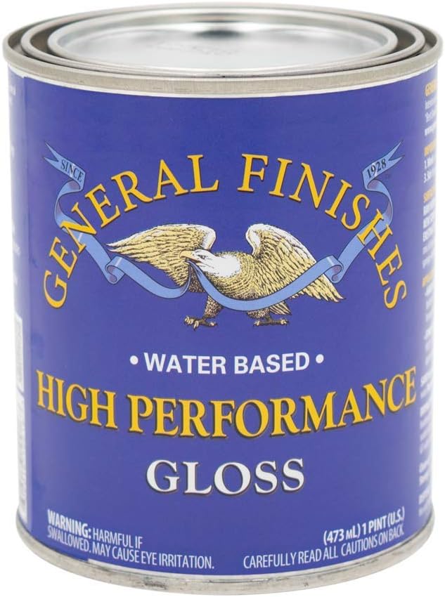 General Finishes High Performance Water Based Topcoat, 1 Pint, Gloss