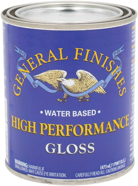 General Finishes High Performance Water Based Topcoat, 1 Pint, Gloss