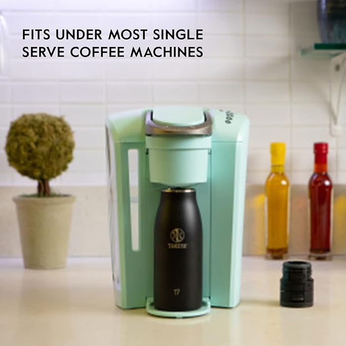 Takeya 17 oz Traveler Stainless Steel Insulated Travel Coffee Mug with Locking Leak Proof Lid, Premium Quality, BPA Free, Bluestone