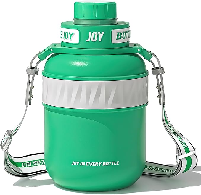 Stainless-Steel Water Bottle: Leakproof Lid, Perfect Sip, Double Insulated, Eco-Friendly, Dishwasher Safe & Stylish Strap (Sea Turtle, 32 oz)