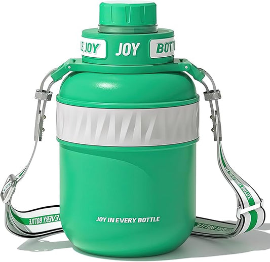 Stainless-Steel Water Bottle: Leakproof Lid, Perfect Sip, Double Insulated, Eco-Friendly, Dishwasher Safe & Stylish Strap (Sea Turtle, 32 oz)