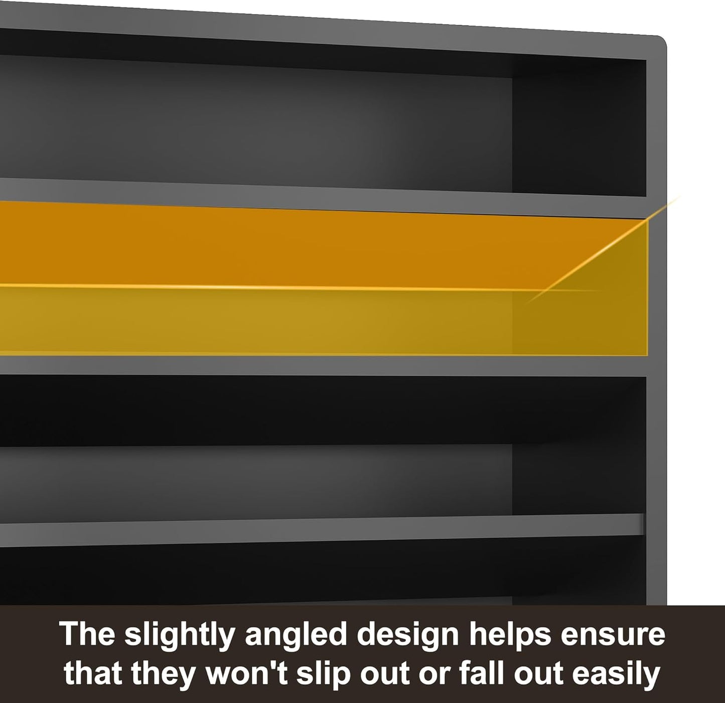 Orimade 4 Tier Spice Rack Organizer for Cabinet, Freestanding Bamboo Seasoning Rack for Countertop, Cupboard, Pantry, Kitchen, 13.18 x 4.13 x 12.2 inches(Spice Jars Not Included), Black