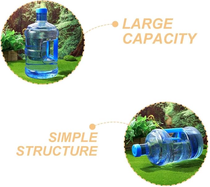 Milisten 2 Gallon Water Jug, 7.5L Water Bottle with Screw Cap Portable Water Storage Bucket Water Container Water Kettle Reusable Motivational Jug for Camping Hiking
