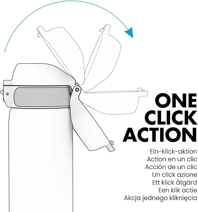 Ion8 Kids Water Bottle, Steel 400 ml/13 oz, Leak Proof, Easy to Open, Secure Lock, Dishwasher Safe, Hygienic Flip Cover, Carry Handle, Easy Clean, Durable, Scratch Resistant, Carbon Neutral, Dark Red