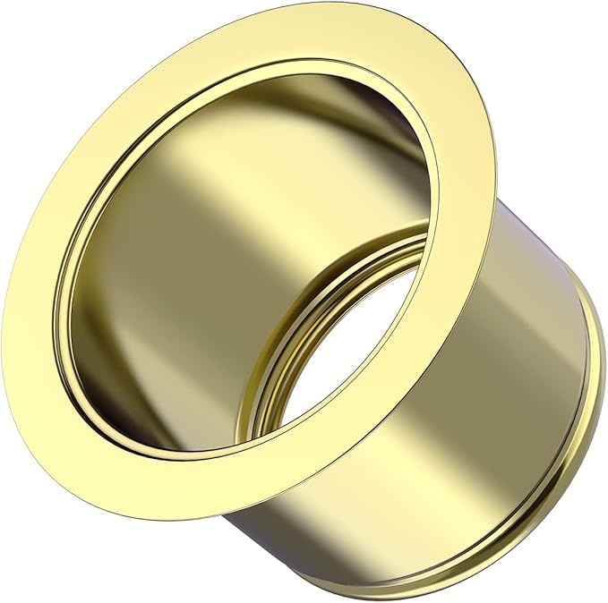 BOTEMY B9179 Extended Garbage Disposal Flange Deep Kitchen Sink Flange Stainless Steel for 3-1/2 Inch Standard Sink Drain Hole(Extended, Gold)