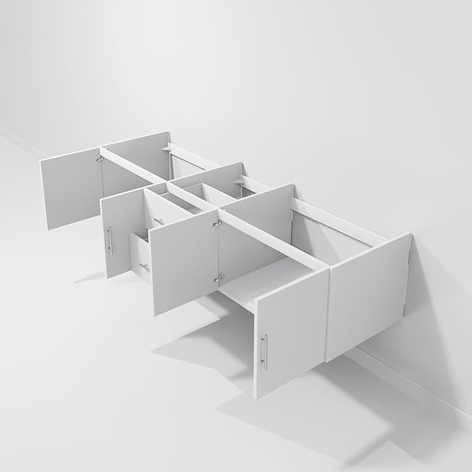 Sonoma 80 in. W X 22 in. D Glossy White Double Bath Vanity Cabinet Without Countertop