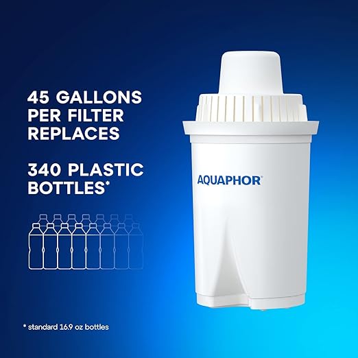 AQUAPHOR Opal 12 Cup Premium Water Filter Pitcher Black, includes 1 x B15 Filter. Countertop Design, with Easy Fill flip top lid, Reduces limescale & Chlorine