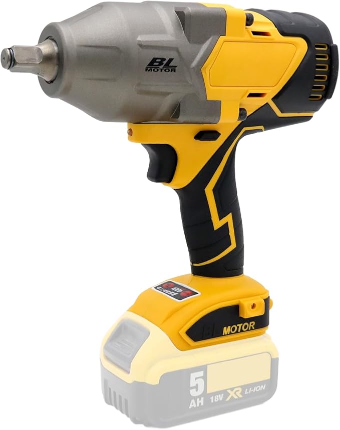FSYAO 1100 ft-lbs(1500Nm) maximum torque, 20V 1/2 inch cordless impact wrench-brushless, 4-speed adjustment, automatic start and stop.(Host only/Without battery).