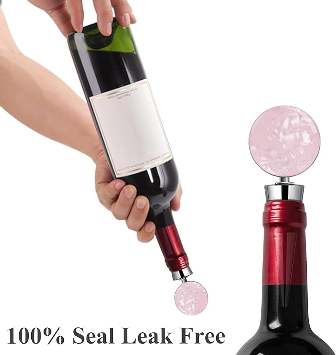 LIZIMANDU Wine Bottle Stoppers,Stainless Steel Wine Stoppers For Gifts, Bar, Holiday Party, Wedding(3-Shell)