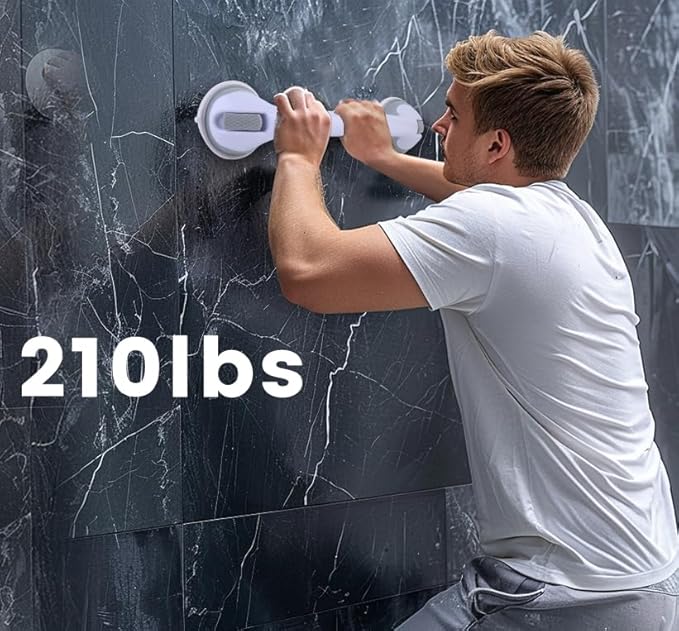 Grab Bars for Bathtubs and Showers,（2 Pack）Shower Handles for Elderly Seniors bar Bars Safety Elderly Suction 500 lbs Cup and Walls bathtubs Handicap Heavy Duty Grabbers Wall