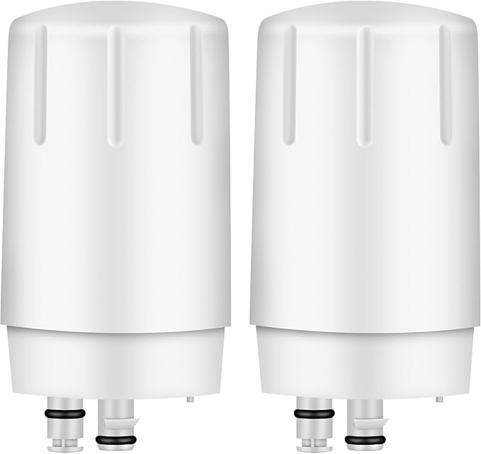 Replacement for Brita Faucet Filter, Faucet Water Filter Fits for All Brita Sink Faucet Filtration System, White, 2-Pack