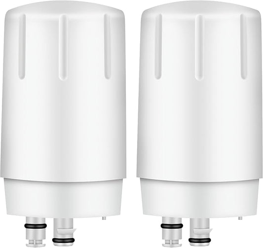 Replacement for Brita Faucet Filter, Faucet Water Filter Fits for All Brita Sink Faucet Filtration System, White, 2-Pack