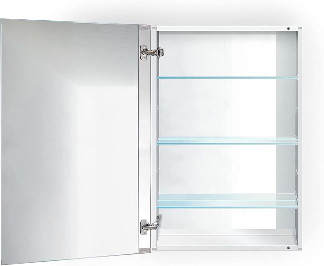 Krugg Medicine Cabinet | Recess or Surface Mount | Blum Hinge 170 Degree Soft Close|(24"x36")