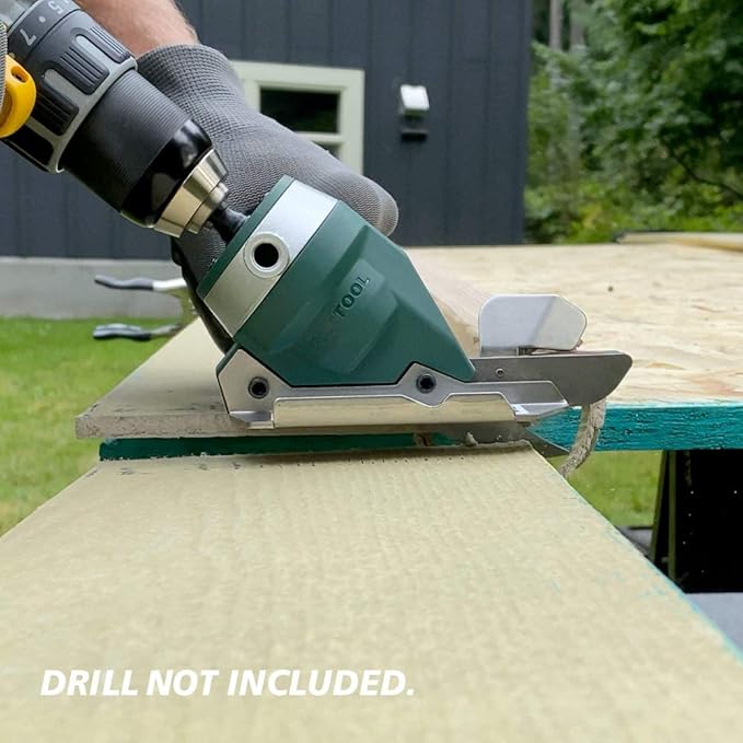 PacTool SS704 Snapper Shear Siding Pro - Siding Cutting Shear - Cordless Drill Attachment - Professional Power Tools