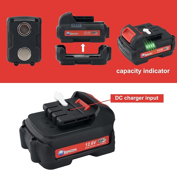Brushless Cordless Drill Set,12V Power Drill Set with Battery and Charger, Electric Driver/Drill Bits, 3/8'' Keyless Chuck,20+1 Torque Setting, 300 inch-lbs, with LED Electric Drill Set (Red)