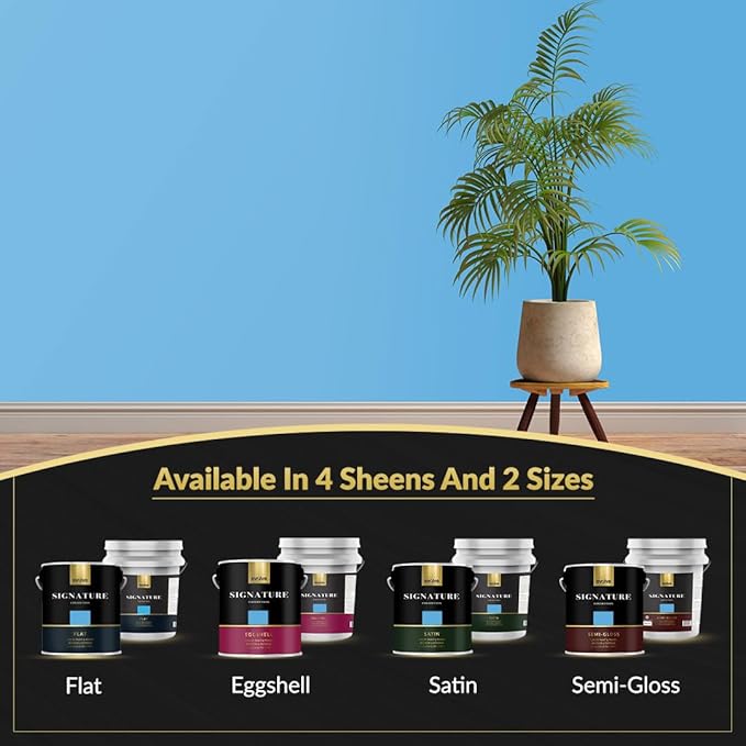 EVOLVE Signature Paint & Primer: Luxury Paint & Primer for Indoor & Outdoor Surfaces, Minimal Odor, Eggshell Sheen (Bimmer Blue, 5 Gallon)