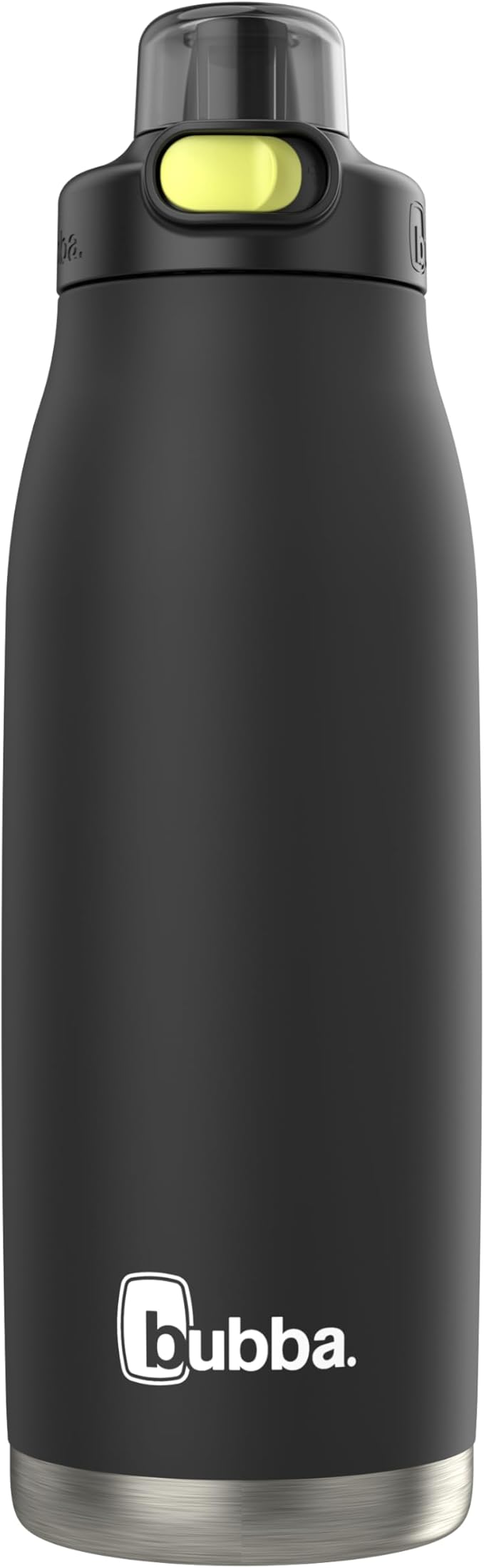 Bubba Radiant Stainless-Steel Water Bottle with Pop-Up Straw, 32oz, Rubberized Licorice