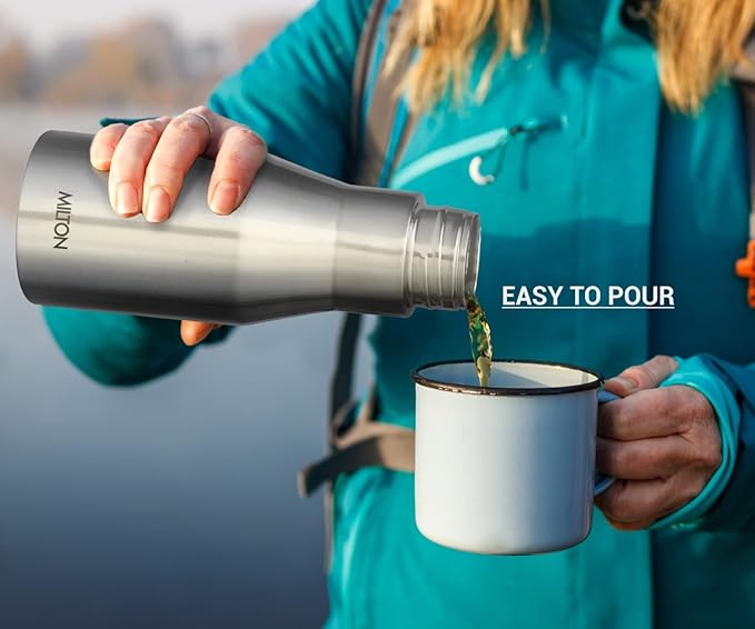 Milton Super 500 Stainless Steel Bottle, Single Walled 500 ml | 17 oz | 18/8 Stainless Steel, BPA Free, Food Grade, Rust Proof, Leak Proof Spout, Light Weight Bottle, Sports Water Bottle | Silver