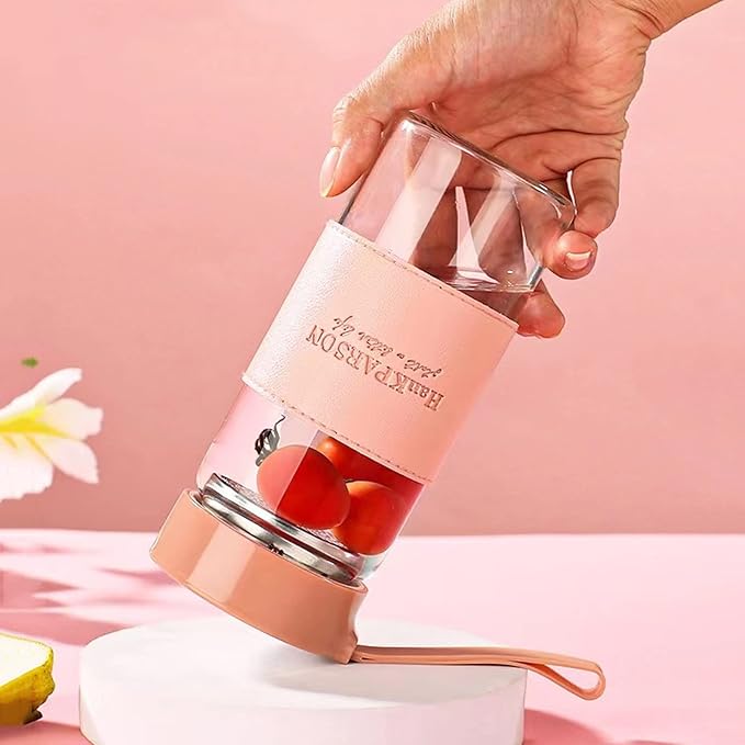 Glass Water Bottles 16 Oz Borosilicate water bottle-with sealing cap and Holsters and filters - BPA free,Men and Women Portable Glass Bottle (Green)