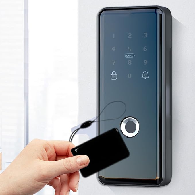 Door Locks with Keypads, Electronic Digital Deadbolt Smart Lock for Front Door,Fingerprint/APP/Password/Card/Key Five in One WiFi Lock for Home Hotel Apartment