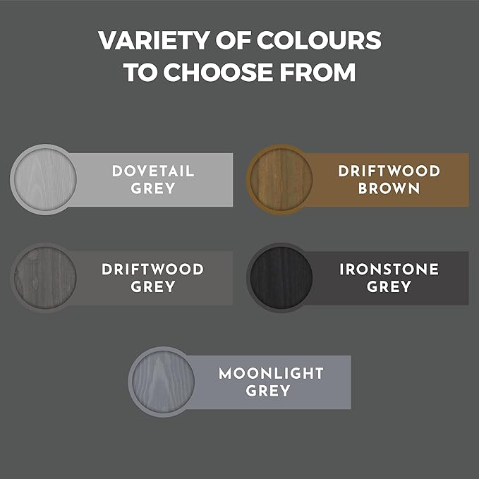 Littlefair's Wood Stain Water Based - 8.5oz/250ml - Indoor Furniture Stain Light & Dark Finishes - Special Non Toxic & Eco Friendly Formula - Wood Stain for Crafts - Color: Dovetail Grey