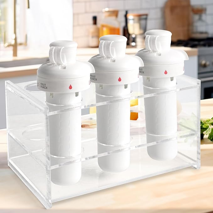 Sip Flavor Stable Cartridge Holder ,Acrylic Flavor Sip Safe Case Organizer with 6 Holes,Fip Sip Stand Organizer Cartridge