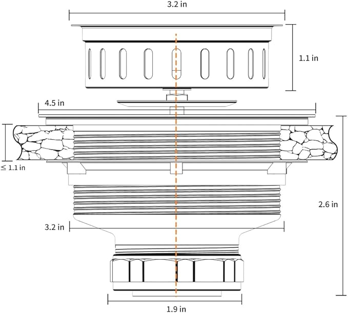 KONE Black Kitchen Sink Drain Matte Black Sink Strainer 3-1/2 Inch Drain Assembly Kit Replacement for Universal 3.5 Inch Kitchen Sink, All Stainless Steel Body with Strainer Basket and Drain Stopper
