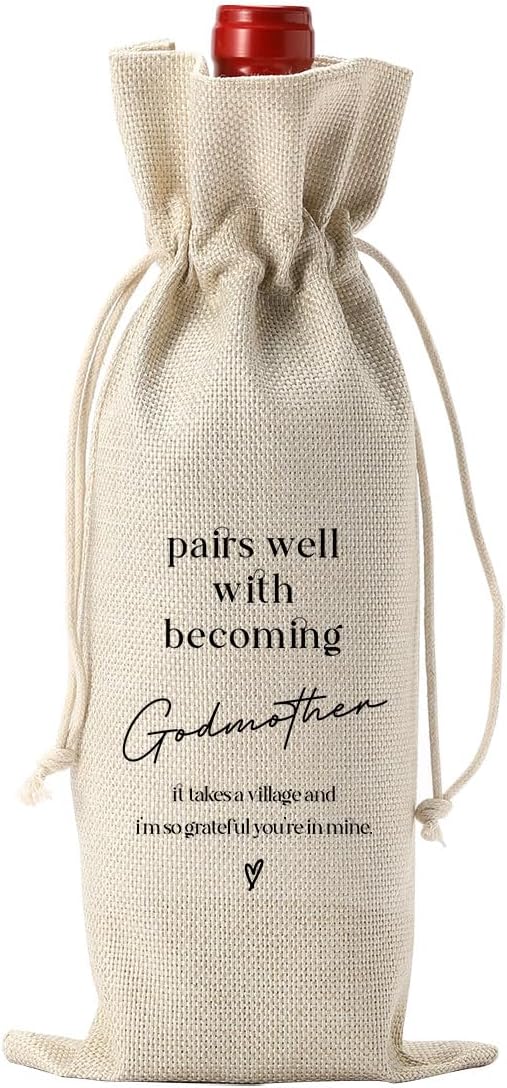 Godmother Proposal Gift Godmother Gift Will You Be My Godmother Wine Bag Godmother Birthday Gifts Christmas Gifts for God Mother Pairs Well With Becoming Godmother Wine Bag