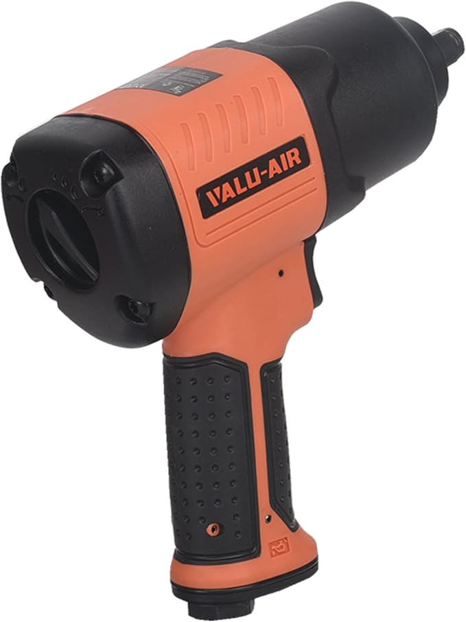 Valu-Air RP17407 1/2-Inch Air Impact Wrench, Twin Hammer, 420FT-LBS Loosening Torque, 7500RPM, Heavy Duty Pneumatic Impact Gun, for Auto Repair, Tire Shop