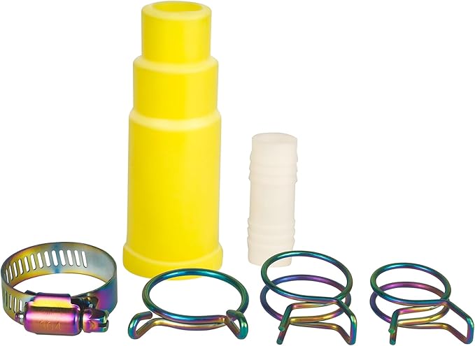 Upgraded Dishwasher drain hose adapter,reinforced construction and anti-corrosion coating, fit for Insink-erator garbage disposals,connector kit with Inlet connector,hose clamp and spring clamps