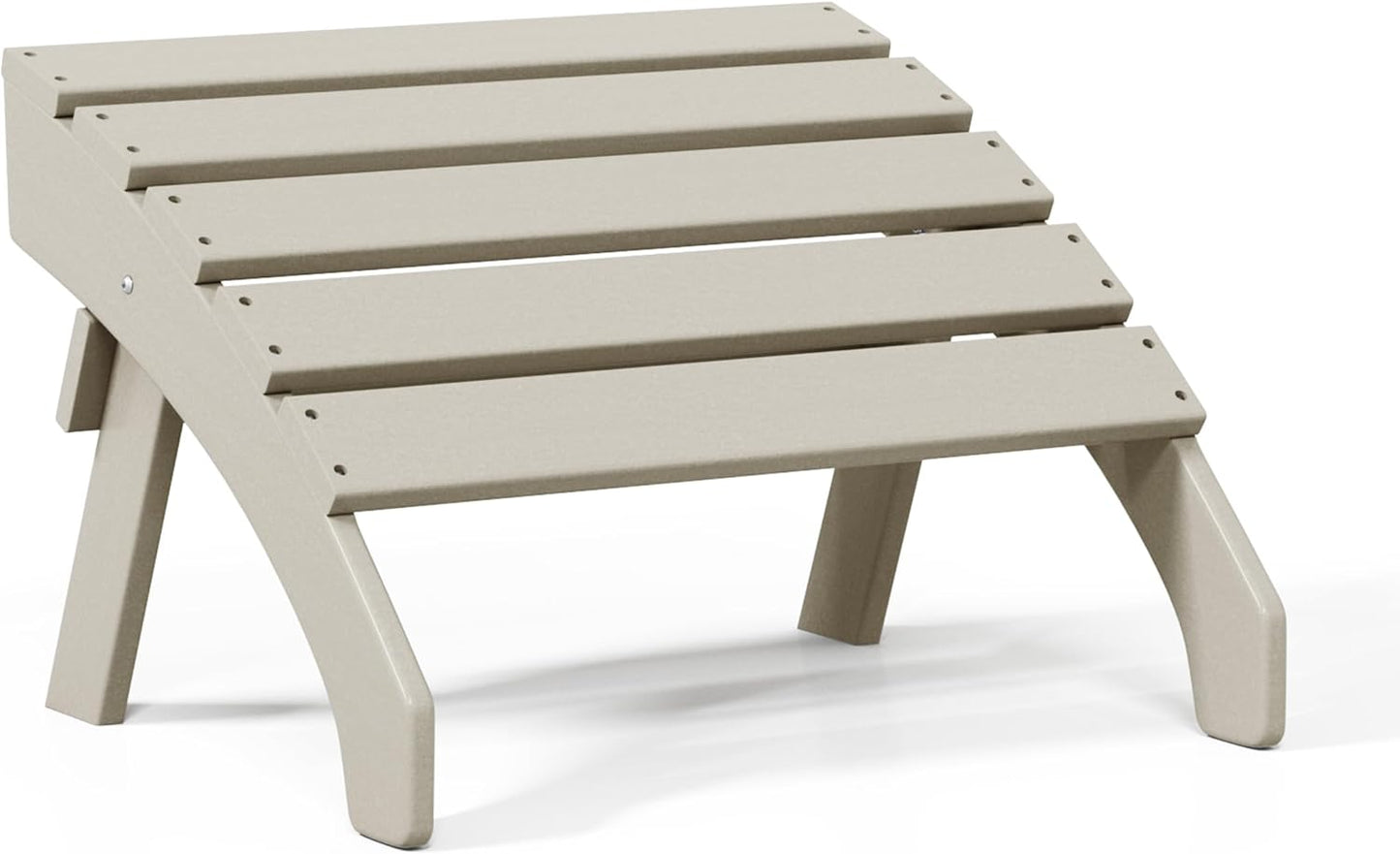 WestinTrends Dylan Outdoor Patio HDPE Adirondack Ottoman Footrest, Sand