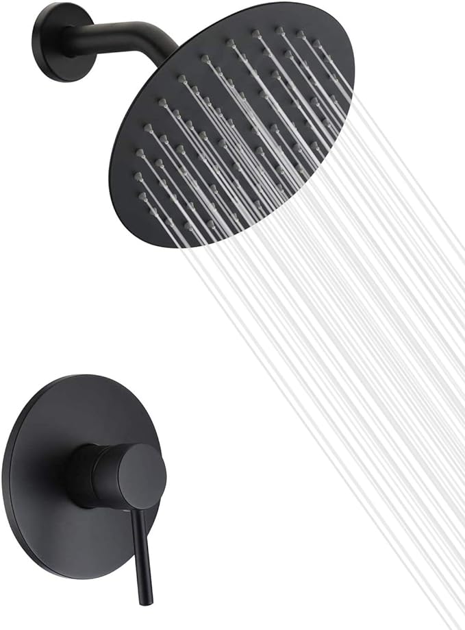 sumerain Black Shower Faucet, Matte Black Shower Fixtures Shower Mixer, Rough-in Valve Included