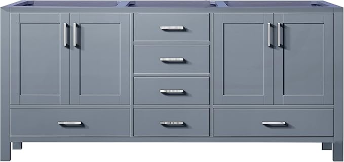 Big Sur 72 in. W X 22 in. D Dark Grey Double Bath Vanity Cabinet Without Countertop