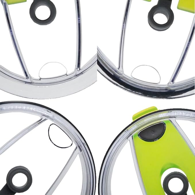 3 Packs Lids for 30oz Tumblers, Spill-proof Splash Resistant Straw-friendly Cover for Old Style Rtic, Ozark Trail 30 oz. Cups - Green, Rose Red, Gray