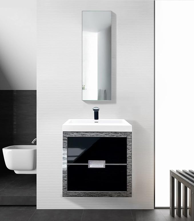 Krugg Medicine Cabinet | Recess or Surface Mount | Blum Hinge 170 Degree Soft Close|(12"x36")