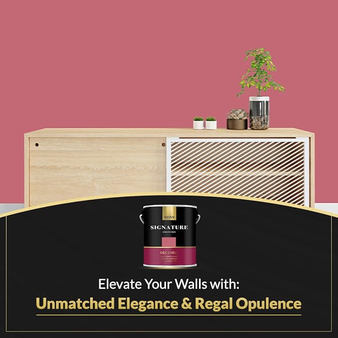 EVOLVE Signature Paint & Primer: Luxury Paint & Primer for Indoor & Outdoor Surfaces, Minimal Odor, Eggshell Sheen (Utah Red, 1 Gallon)