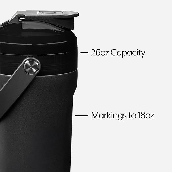 BrüMate MultiShaker Blender Shaker Bottle | 100% Leakproof Insulated Stainless Steel Shaker Bottle | Protein Shaker Bottle, and Pre Workout Bottle for the Gym | 26oz (Mocha)