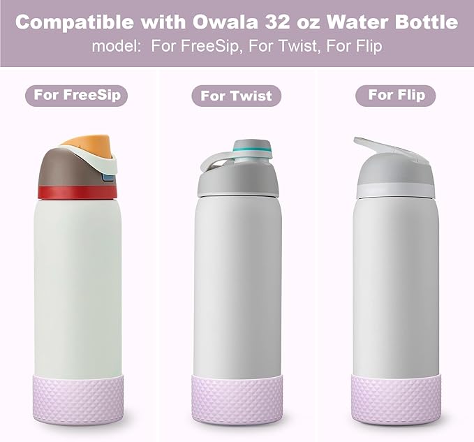 Silicone Boot for Owala Water Bottle 24 oz 32 oz 40 oz, Anti-Slip Protective Sleeve for FreeSip/Twist/Flip Stainless Steel Water Bottles Accessories