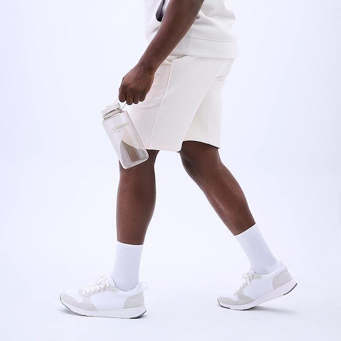 Nalgene Monochrome BPA-Free Recycled Reusable Water Bottle for Backpacking, Hiking, Gym - 32 oz Shatterproof, Cotton