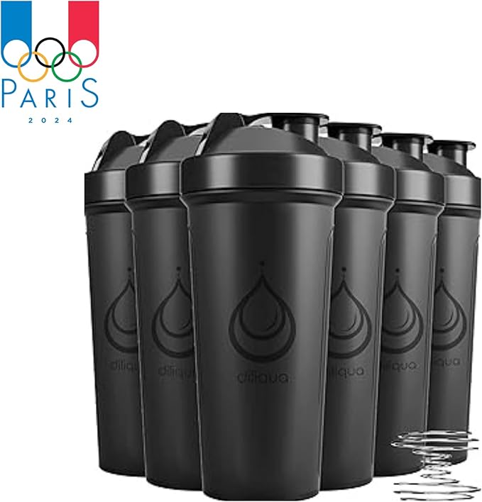 '-6 PACK- Shaker Bottles for Protein Mixes | BPA-Free & Dishwasher Safe | 6 Large 24 oz protein shaker bottle | Shaker Cups for protein shakes | Blender Shaker Bottle Pack
