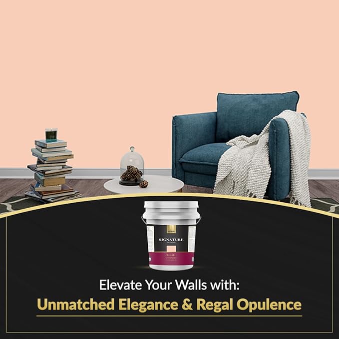 EVOLVE Signature Paint & Primer: Luxury Paint & Primer for Indoor & Outdoor Surfaces, Minimal Odor, Eggshell Sheen (Exotic Peach, 5 Gallon)