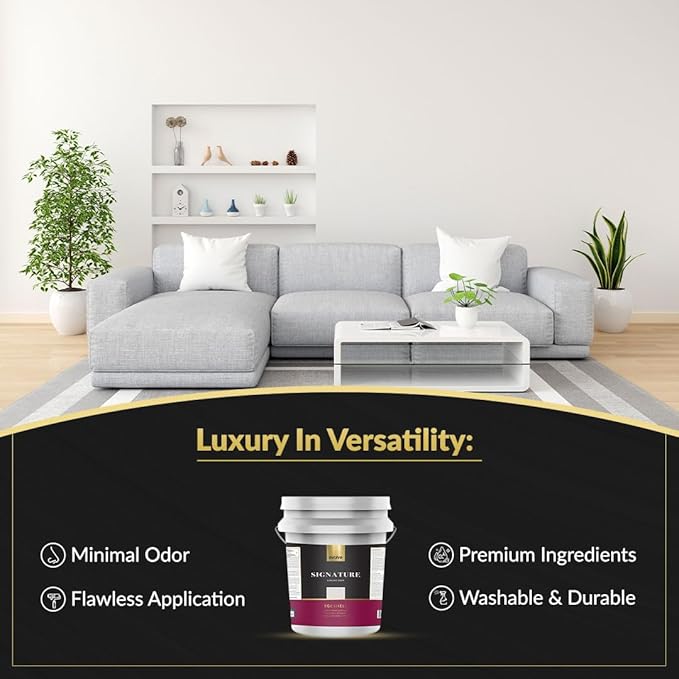 EVOLVE Signature Paint & Primer: Luxury Paint & Primer for Indoor & Outdoor Surfaces, Minimal Odor, Eggshell Sheen (Quicksilver Gray, 5 Gallon)
