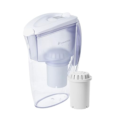 Invigorated Water Alkaline Water Filter Pitcher - Long Lasting Alkaline Water Pitcher Filter with Multi-Stage Filtration System - High pH Alkaline Pitcher Water Jug & 1 Alkaline Filter - 2.5L (White)