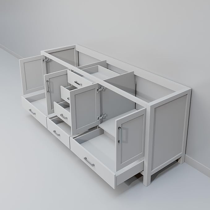 Big Sur 72 in. W X 22 in. D White Double Bath Vanity Cabinet Without Countertop