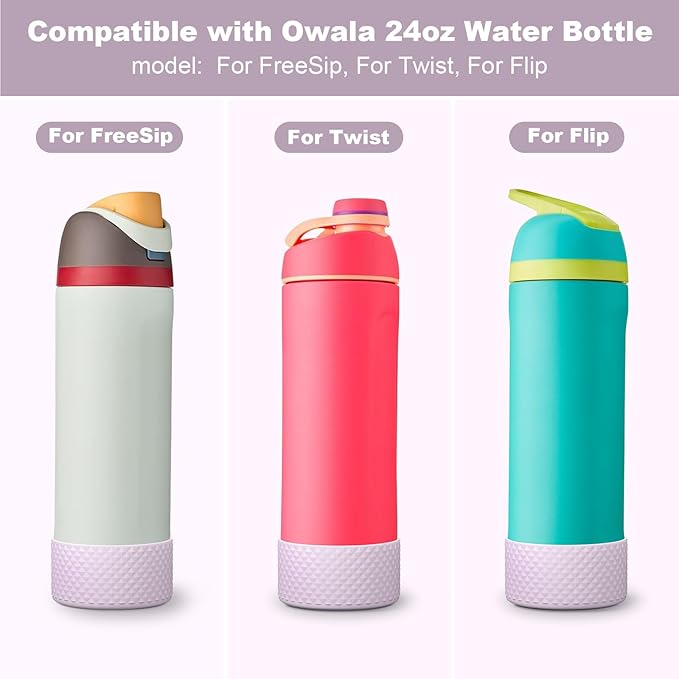 Silicone Boot for Owala Water Bottle 24 oz 32 oz 40 oz, Anti-Slip Protective Sleeve for FreeSip/Twist/Flip Stainless Steel Water Bottles Accessories