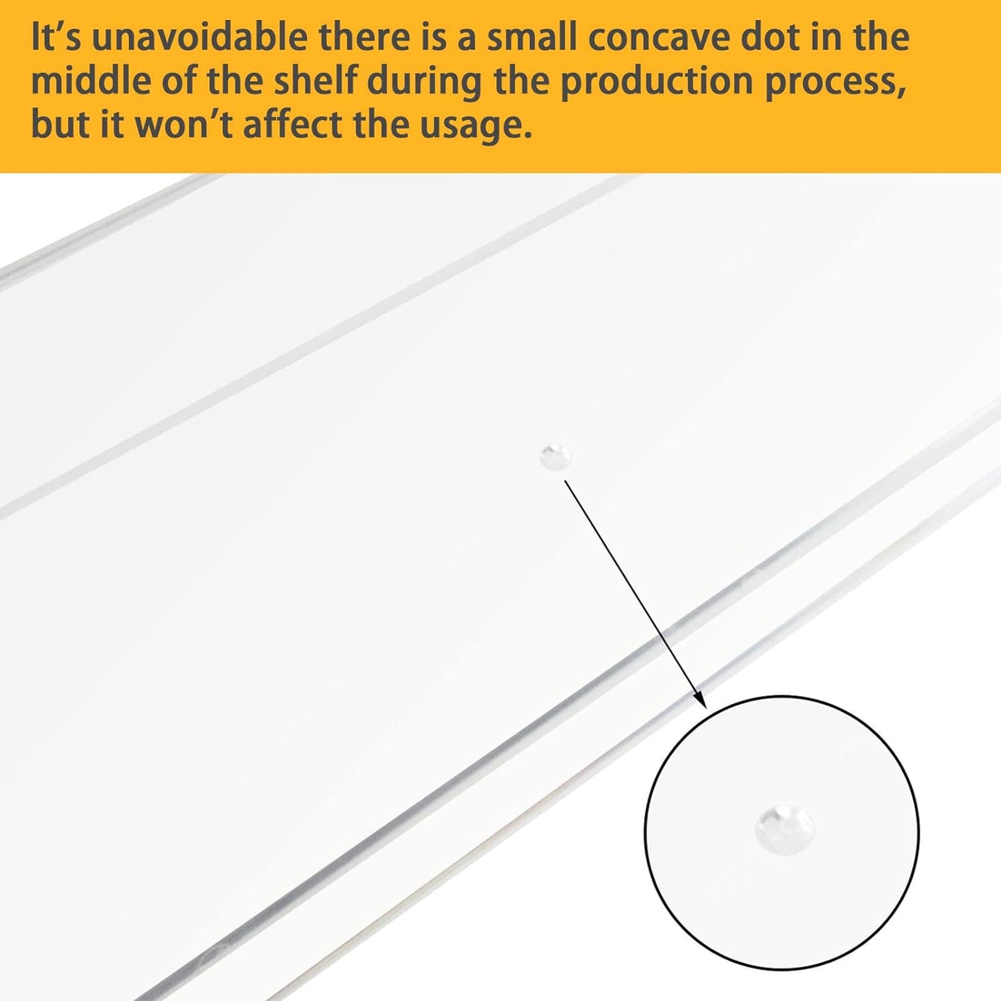 Weiai Clear Acrylic Shelf 15" Invisible Floating Wall Ledge Bookshelf, Kids Book Display Shelves Wall Mounted (15 Inch 6Pack)