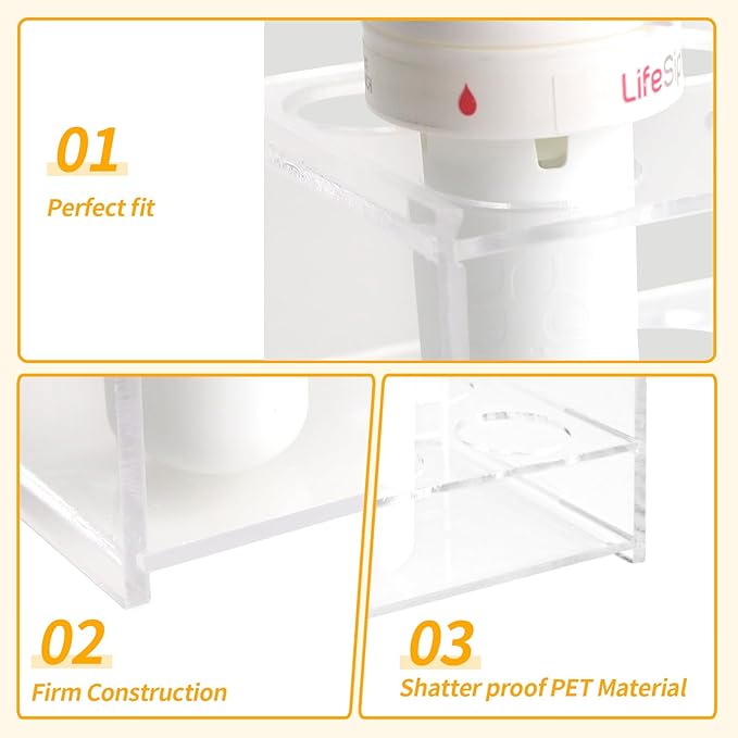 Sip Flavor Stable Cartridge Holder ,Acrylic Flavor Sip Safe Case Organizer with 6 Holes,Fip Sip Stand Organizer Cartridge
