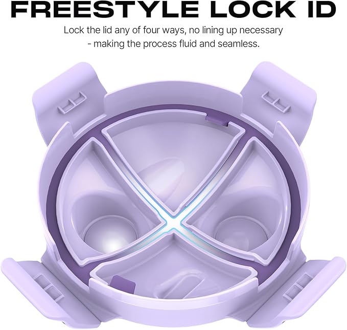 Hydra Cup DualShaker Pro 32 oz Shaker Bottle for Protein Shakes, Shaker Cup w/Handle & Ball Blender Whisks, Dual Mixing Shaker Bottle with Storage, 2 in 1, for Travel To Go, BPA Free (Purple)